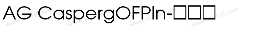 AG CaspergOFPln字体转换